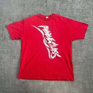 Alstyle Graphic T-Shirt Mens XL Red Y2K Skater Streetwear Short Sleeve Tee